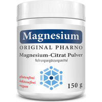 Produktbild von Original Pharno Magnesium-Citrat Pulver 3 x 150 g Vegan Zuckerfrei Glutenfrei Laktosefrei
