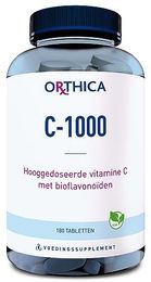 Orthica C-1000 Vitamin C Tabletten 180 Stück vegan laktosefrei glutenfrei – Bild 1 von 1