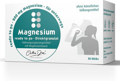 Orthodoc Magnesium Direktgranulat Sticks vegan glutenfrei laktosefrei für Sportler 200 Stück – Bild 1 von 1