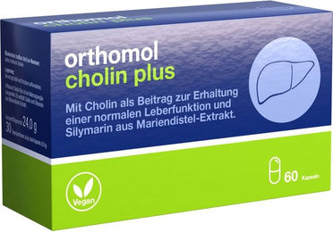 Orthomol Cholin Plus Kapseln 60 Stück laktosefrei und glutenfrei ohne Zusatzstoffe – Bild 1 von 4