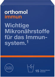 Orthomol Immun Granulat mit Vitamin C, Vitamin D und Zink 15 Beutel – Bild 1 von 5