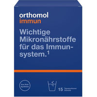 Produktbild von Orthomol Immun Granulat mit Vitamin C, Vitamin D und Zink 15 Beutel