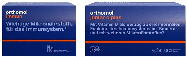 Orthomol Immun Trinkfläschchen und Orthomol junior C für Kinder mit Waldfrucht Geschmack – Bild 1 von 1