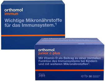 Orthomol Immun Trinkfläschchen und Orthomol Junior C Plus Lutschtabletten für Erwachsene und Kinder – Bild 1 von 1