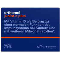 Produktbild von Orthomol junior C plus Direktgranulat Himbeer-Limette Pulver für Kinder