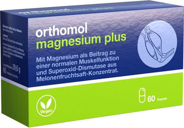 Orthomol Magnesium Plus Kapseln 60 Stück laktosefrei und glutenfrei für Sportler – Bild 1 von 4