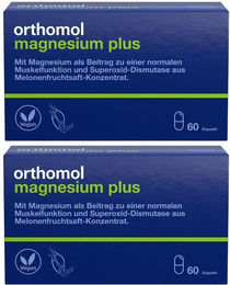 Orthomol Magnesium Plus Kapseln mit 150 mg Magnesium und Superoxid-Dismutase aus Melonenfruchtsaft-Konzentrat laktosefrei und glutenfrei für Sportler 120 Kapseln – Bild 1 von 2