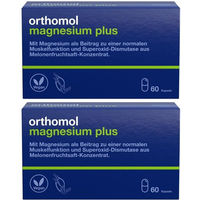 Produktbild von Orthomol Magnesium Plus Kapseln mit 150 mg Magnesium und Superoxid-Dismutase aus Melonenfruchtsaft-Konzentrat laktosefrei und glutenfrei für Sportler 120 Kapseln
