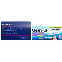 Produktbild von Orthomol Natal Pre Kapseln für Frauen 30 Stück und Clearblue Ovulationstest