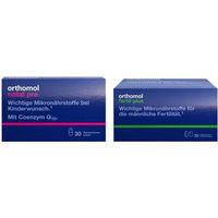 Produktbild von Orthomol Natal pre und Orthomol Fertil plus Kapseln für Frauen und Männer