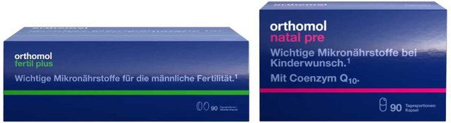 Orthomol Natal pre und Orthomol Fertil plus Kapseln für Frauen und Männer – Bild 1 von 1