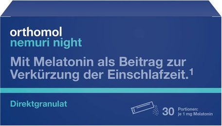 Orthomol Nemuri night Direktgranulat vegan und zuckerfrei 30 Stück – Bild 1 von 3