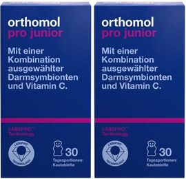 Orthomol Pro junior Lutschtabletten für Kinder mit Vitamin C und Darmsymbionten 60 Stück – Bild 1 von 3
