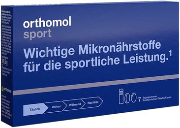 Orthomol Sport Mikronährstoffe für Sportler mit L-Carnitin, Magnesium, Vitamin D und B12, Ampullen, glutenfrei und laktosefrei, 7 Stück – Bild 1 von 6