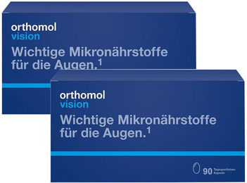 Orthomol Vision Kapseln mit Lutein, Zeaxanthin und Omega-3-Fettsäuren 180 Stück – Bild 1 von 3