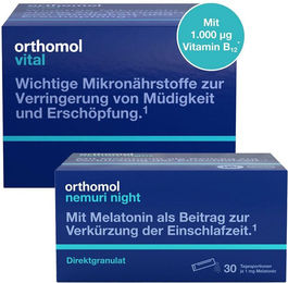 Orthomol Vital und Orthomol Nemuri Night Kapseln für Kinder vegan und zuckerfrei 60 Stück – Bild 1 von 1