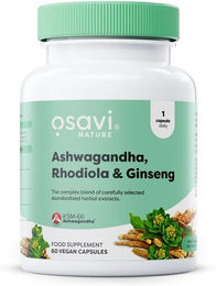 Osavi Ashwagandha mit Rhodiola und Ginseng vegane Kapseln 60 Stück – Bild 1 von 1