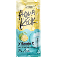 Produktbild von OstroVit Aqua Kick Advanced Hydration mit Vitamin C Ascorbinsäure Pulver Zitrone und Limette