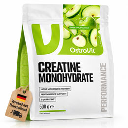 OstroVit Creatin Monohydrat Pulver Grüner Apfel 500 g vegan – Bild 1 von 2