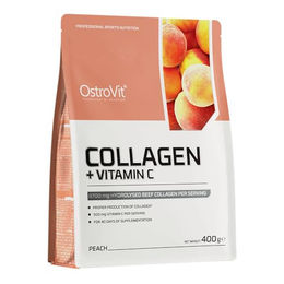 OstroVit Kollagen mit Vitamin C Pulver Rind Pfirsich 400 g – Bild 1 von 2