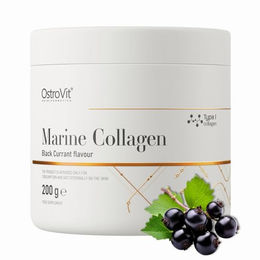 OstroVit Marine Collagen Pulver Schwarze Johannisbeere zuckerfrei 200 g – Bild 1 von 2