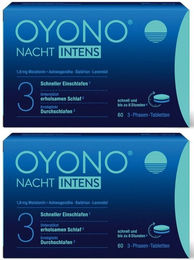 OYONO Nacht Intens Tabletten mit Melatonin, Ashwagandha, Baldrian und Lavendel vegan laktosefrei glutenfrei 120 Stück – Bild 1 von 1