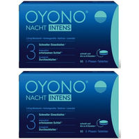 Produktbild von OYONO Nacht Intens Tabletten mit Melatonin, Ashwagandha, Baldrian und Lavendel vegan laktosefrei glutenfrei 120 Stück