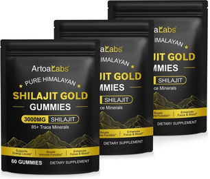 P-beauty Shilajit Himalayan Gold Gummibärchen mit Fulvosäure und Mineralstoff-Komplex zuckerfrei – Bild 1 von 3