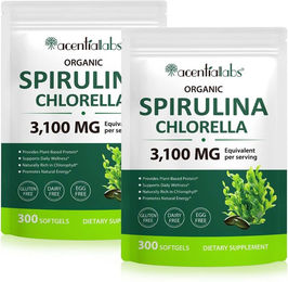 P-beauty Superfood-Mischung Spirulina und Chlorella Bio Kapseln Vegan – Bild 1 von 4