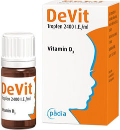 Pädia DeVit Vitamin D3 Tropfen 2400 I.E./ml 10 ml für Säuglinge Kinder und Erwachsene – Bild 1 von 1