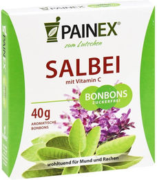 Painex Salbeibonbons mit Vitamin C von Hofmann & Sommer, glutenfrei und ohne Zusatzstoffe, Lutschtabletten – Bild 1 von 2