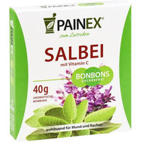 Produktbild von Painex Salbeibonbons mit Vitamin C von Hofmann & Sommer, glutenfrei und ohne Zusatzstoffe, Lutschtabletten