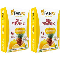 Produktbild von PAINEX Zink und Vitamin C Lutschtabletten mit Zinkgluconat und Ascorbinsäure