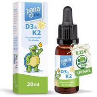 Produktbild von PanaKids Vitamin D3 K2 Tropfen für Kinder - Vegetarisch - Ohne Zusatzstoffe - 350 Tage Vorrat