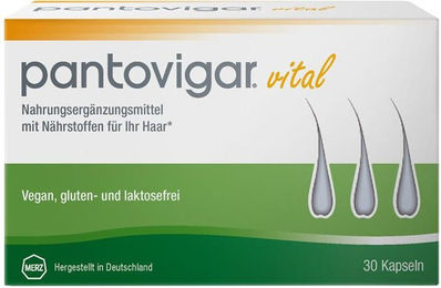 Pantovigar Vital Biotin-Komplex Kapseln vegan glutenfrei laktosefrei für Erwachsene – Bild 1 von 2