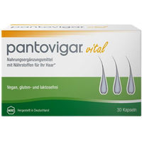 Produktbild von Pantovigar Vital Biotin-Komplex Kapseln vegan glutenfrei laktosefrei für Erwachsene