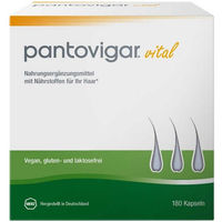 Produktbild von Pantovigar Vital Kapseln mit Biotin-Komplex vegan laktosefrei glutenfrei 180 Stück