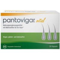 Produktbild von Pantovigar Vital Kapseln mit Biotin-Komplex vegan laktosefrei glutenfrei 30 Stück