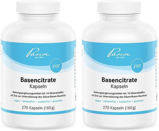 Pascoe Basencitrate Mineralstoff-Komplex Kapseln vegan laktosefrei glutenfrei zuckerfrei – Bild 1 von 1