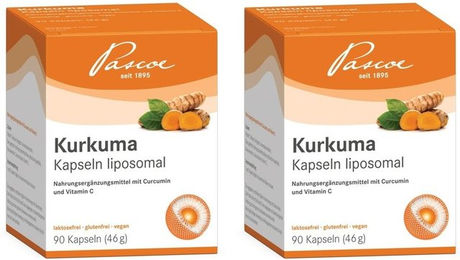 Pascoe Kurkuma Kapseln liposomal vegan glutenfrei zuckerfrei laktosefrei 180 Stück – Bild 1 von 1