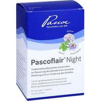 Produktbild von Pascoe Pascoflair Night überzogene Tabletten mit Baldrian, Melisse und Passionsblume, 90 Stück, laktosefrei, glutenfrei, ohne Gelatine