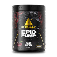 Produktbild von Peak Epic Pump Pre Workout Booster Pulver Sour Cherry vegan ohne Zusatzstoffe 500 g