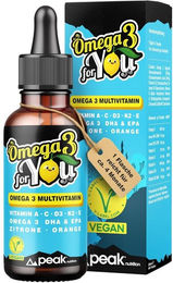 peak nutrition Omega 3 for You Multivitamin Tropfen mit DHA und EPA für Erwachsene vegan – Bild 1 von 1