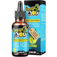 Produktbild von peak nutrition Omega 3 for You Multivitamin Tropfen mit DHA und EPA für Erwachsene vegan