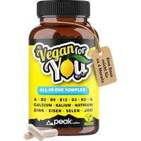 Produktbild von Peak Nutrition Vegan for You Multivitamin All-in-One Kapseln für Erwachsene vegan glutenfrei laktosefrei ohne Gelatine 120 Stück