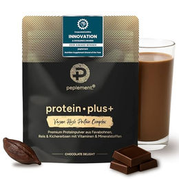Peplement Premium Vegan High Protein Pulver Schokolade 70% Protein zuckerfrei – Bild 1 von 9