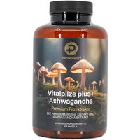 Produktbild von peplement Vitalpilz Komplex mit Ashwagandha, Lions Mane, Reishi und Shiitake, 120 Kapseln, vegan