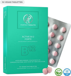 Perfect Health B12 Vitamin Active Forte 1000 mcg Methylcobalamin Tabletten 90 Stück Vegan Hochdosiert – Bild 1 von 1
