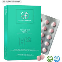 Produktbild von Perfect Health B12 Vitamin Active Forte 1000 mcg Methylcobalamin Tabletten 90 Stück Vegan Hochdosiert