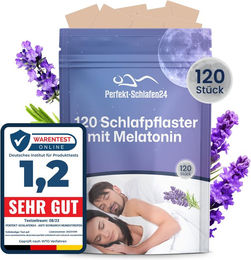 Perfekt-Schlafen24 Tiefschlafpflaster mit Melatonin vegan 120 Stück – Bild 1 von 4